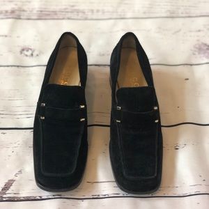 Gucci Suede Low Heel Loafers